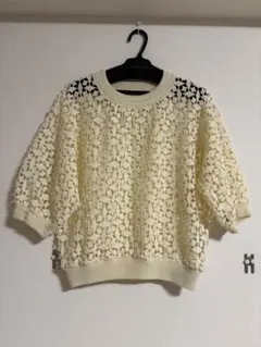☆GALLEST☆レース編みクリーム色半袖カットソー