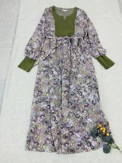 M342☆EMMAJAMES 総柄シフォンワンピース