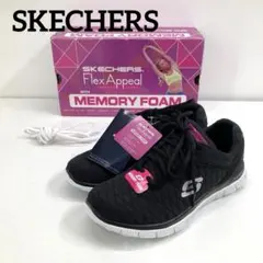 未使用品 SKECHERS スニーカー メモリーフォーム ブラック 23cm