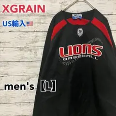 ●F226【US輸入】XGRAIN ベースボールシャツ men's【L相当】