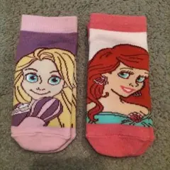 ラプンツェル アリエル キッズ靴下 2足セット