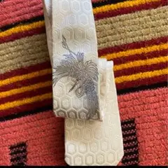 美品!!礼装用ネクタイ 鶴刺繍