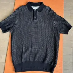 ZARA ドット柄 ブラック ポロシャツ