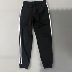 サイドライン ロングパンツ ブラック キッズ
