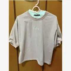 【300円～】INGNI 半袖Tシャツ レース くすみピンク