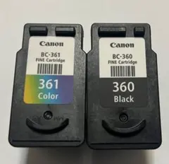【使用済み】キャノン インクカートリッジ360Black 361Colorセット