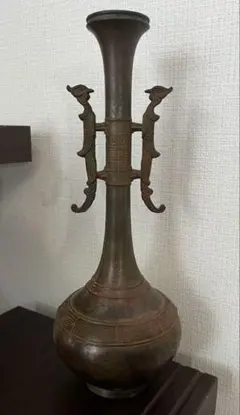 古銅 青銅花瓶 共箱 高さ21.5cm 東お8-0815 - メルカリ