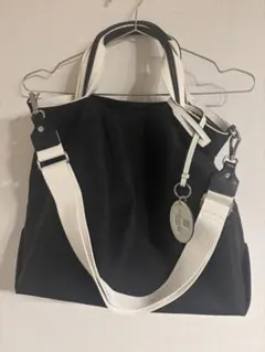 TOPKAPIストライプハンドル ナイロンショルダー トートバッグ