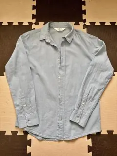 H &M 150 オックスシャツ　水色