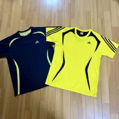 adidas ランニングトレーニングTシャツ2枚セット　吸汗・速乾・透湿性素材