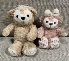 ダッフィーぬいぐるみバッジ　シェリーメイぬいぐるみキーホルダー　2個セット
