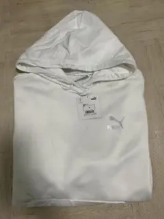 【値下げ】PUMA ホワイト フード付きパーカー Mサイズ