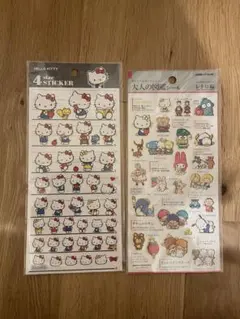ハローキティ サンリオキャラクターズ　4サイズステッカー　大人の図鑑シールセット
