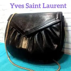 ♥極美品♥イヴ・サンローラン ショルダーバッグ レザー チェーン フォーマル