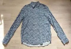 ★春物nanouniverseフレンチリネン花柄シャツM★のサムネイル