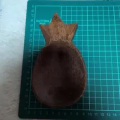 パイナップル型 木製 プレート 小皿