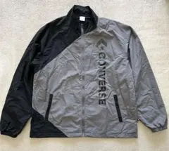 値下げ CONVERSE BLOCK JACKET ウインドブレーカー ブラック