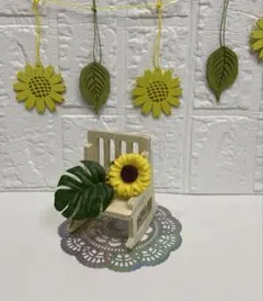 トールペイント女の子置物ひまわりのかかしくん壁掛け トールペイント女の子置物ひまわりのかかしくん壁掛け