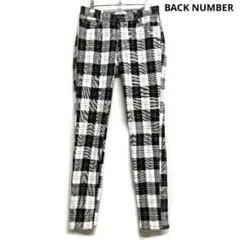 BACK NUMBER裏起毛スキニーパンツ　チェック柄　ストレッチ