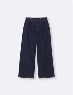 【GU】デニムタックトラウザー(丈標準70.0～74.0cm)2色セット