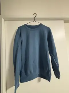 ブルー クルーネック スウェット