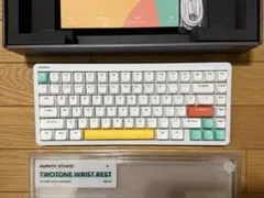 NuPhy Halo 75 リストレスト付き 白 茶軸