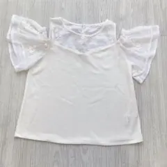 【タイムセール】トップス　マジェスティックレゴン 花柄　レース　オフショルのサムネイル