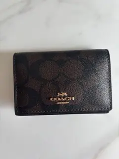 COACH 名刺入れ ブラウン/ブラック 保存袋付き