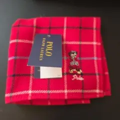 Polo Ralph Lauren 赤 チェック柄 タオルハンカチ