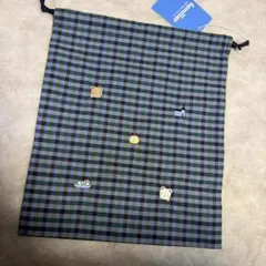 新品 familiar ファミリア 巾着 神戸本店限定 青系チェック 緑 - メルカリ