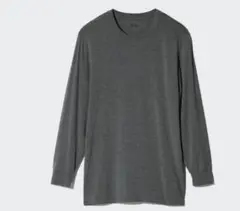 ユニクロ／ヒートテッククルーネックT メンズ長袖　グレー