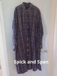 @*e様 チェック柄長袖シャツワンピース