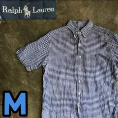 6T6043 Ralph Lauren ギンガムチェック　シャツ　シアサッカー