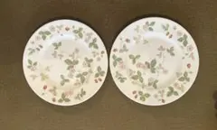 WEDGWOOD ワイルドストロベリー プレート 17.5cm 2枚セット