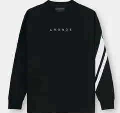 クロノス　CRONOS ロンT ブラック　美品 人気ブランド] CRONOS クロノス ロンT ブラック ビックプリント