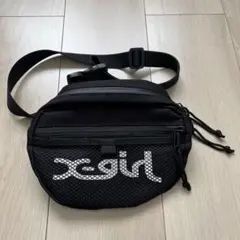 xgirl メッシュポケット ボディバッグ ブラック ウエストポーチ