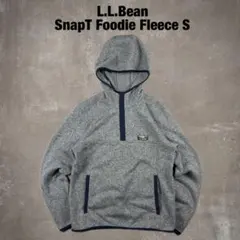 llbean スナップT プルオーバー フリース ハーフボタン ボア 総柄 雪柄
