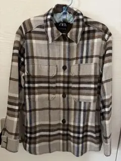 ZARA チェック柄フランネルシャツ