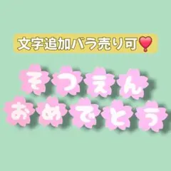 卒園✨️そつえんおめでとう 文字 幼稚園 保育園　春　桜　3月　4月　ピンク