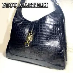 ✨美品✨ニコマルテッリ　マットクロコダイル　ワンショルダーバッグ　ゴールド金具