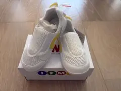 IFME 上履き シューズ 18.5 ホワイト/イエロー　スリッポン