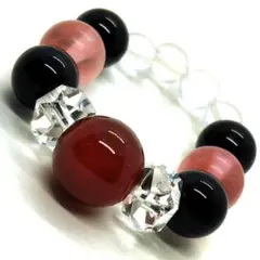 天然石リング☆瑪瑙　ブラックオニキス　チェリークォーツ　クリスタル