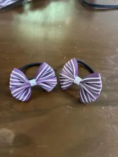 パープルストライプリボン