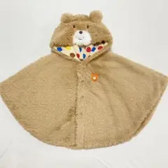 ミキハウス  ホットビスケッツ　ポンチョ  アウター くま　ケープ ベビー