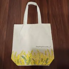 ミモザ柄キャンバストートバッグ