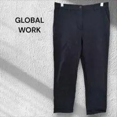 美品GLOBAL WORK 黒 カジュアルパンツ レーヨン混のサムネイル