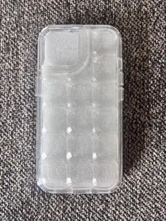 iPhone15用ケース クリア キルティングデザイン