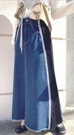 ameri デニム　ロングスカートのサムネイル