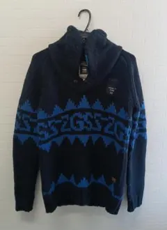 G-STAR RAW ショールカラーニット ネイビーL