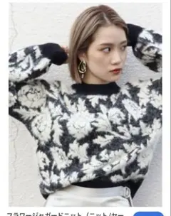【新品・未使用】MURUA ニット　フラワージャガードニット